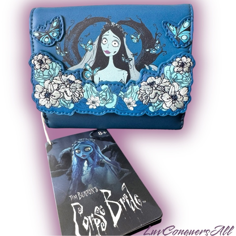 Loungefly The Corpse Bride Emily Floral Butterflies Flap Wallet